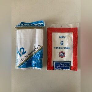 Men’s Handkerchiefs Vintage 12 Satin Stripe White + 6 Stanley Lawrence Cotton